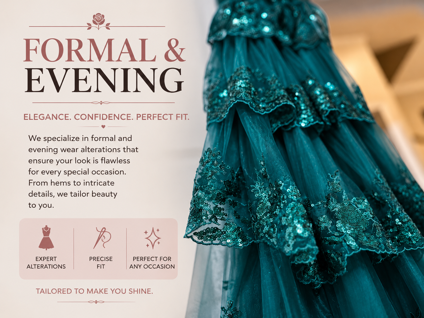 Formal / Evening work by The Taylor Alterations & More LLC